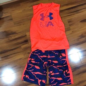 Boys Under Armour tank top and short set